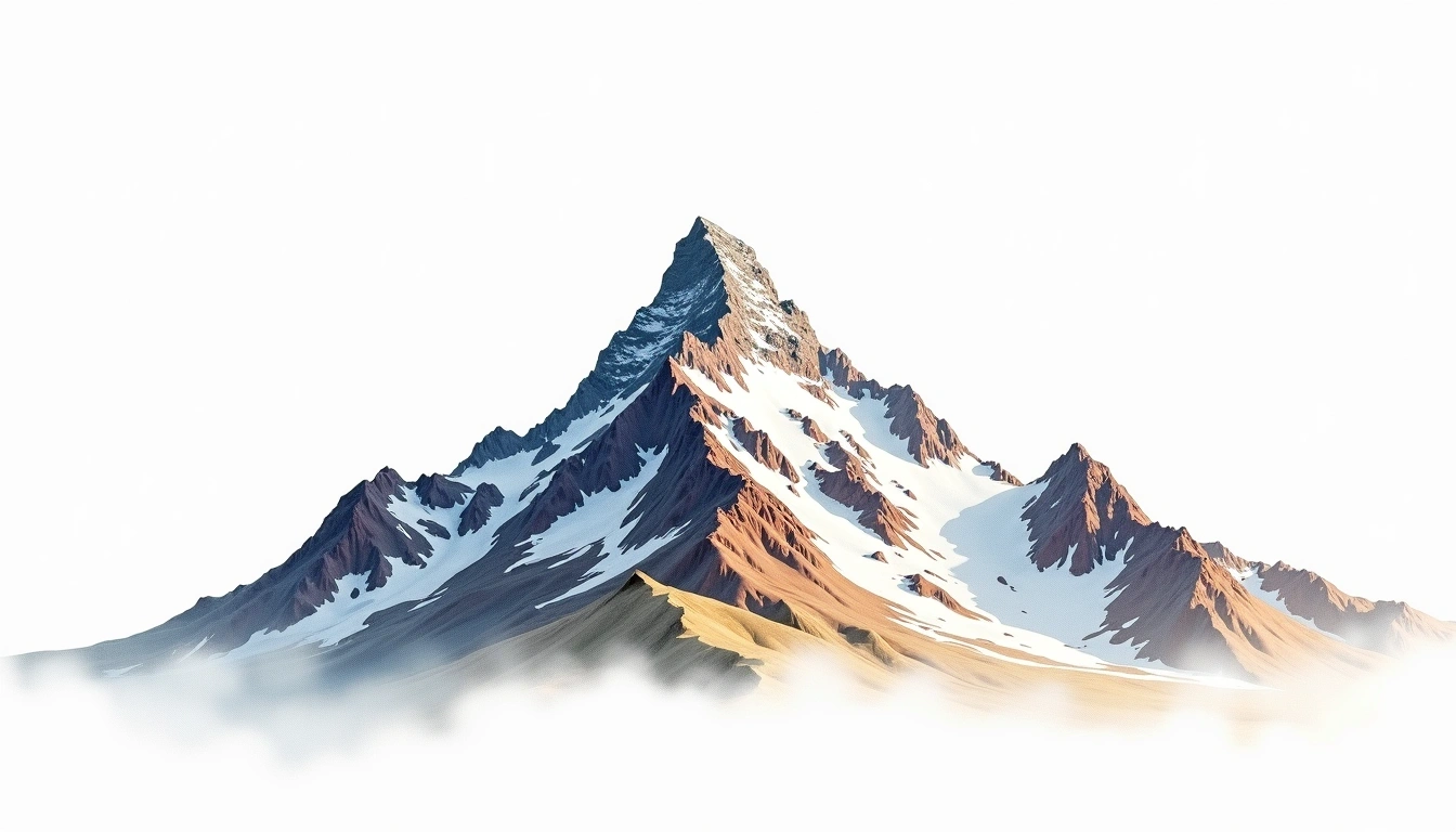 Dallas Peak — 4,203m — United States — watercolor illustration