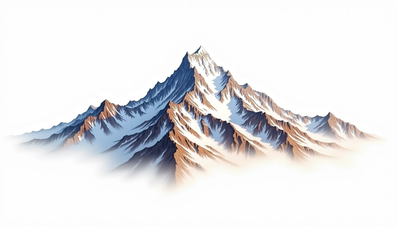 Dammastock — 3,630m — Switzerland — watercolor illustration