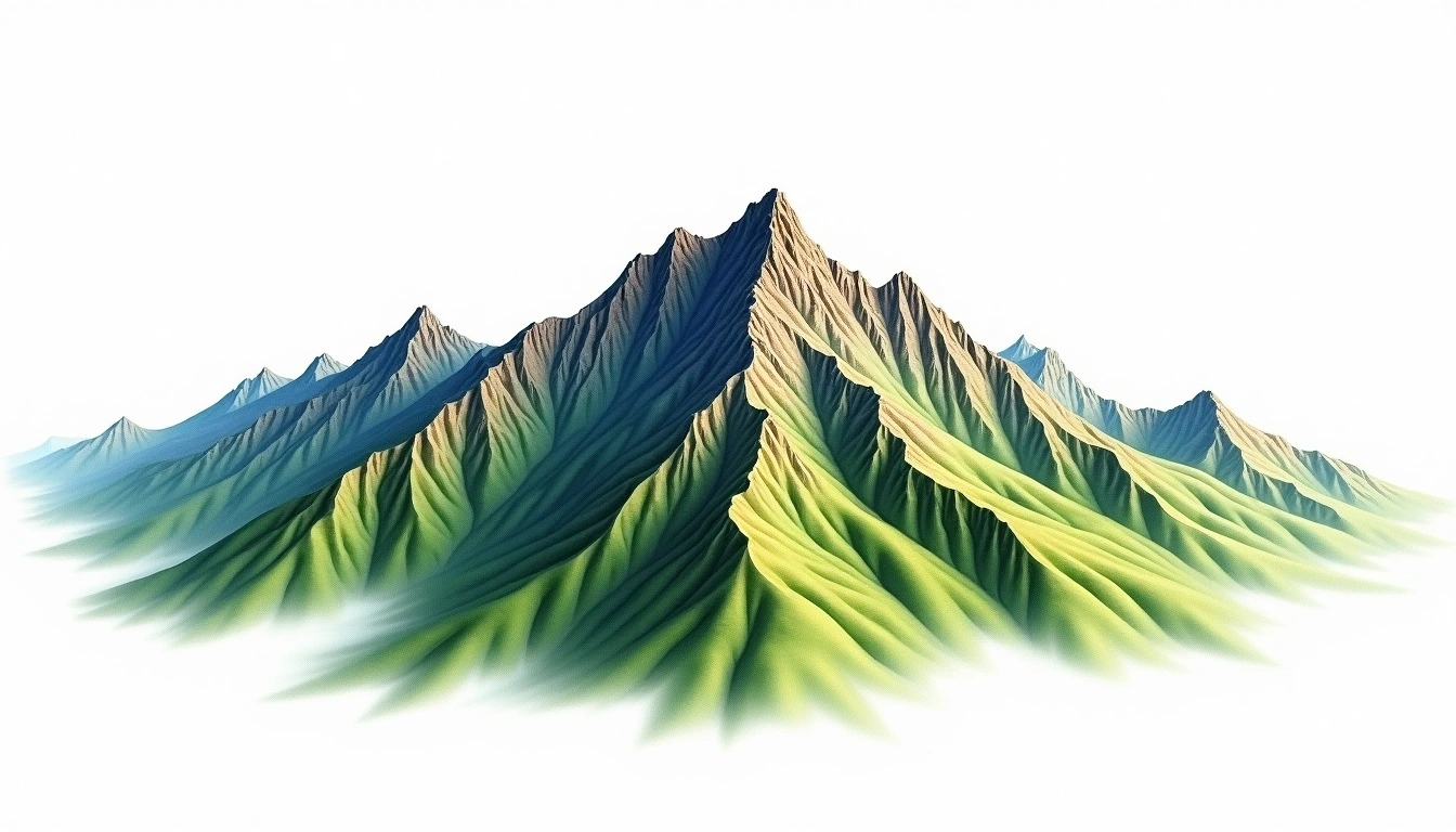 Danda Shan — 3,325m — Taiwan — watercolor illustration