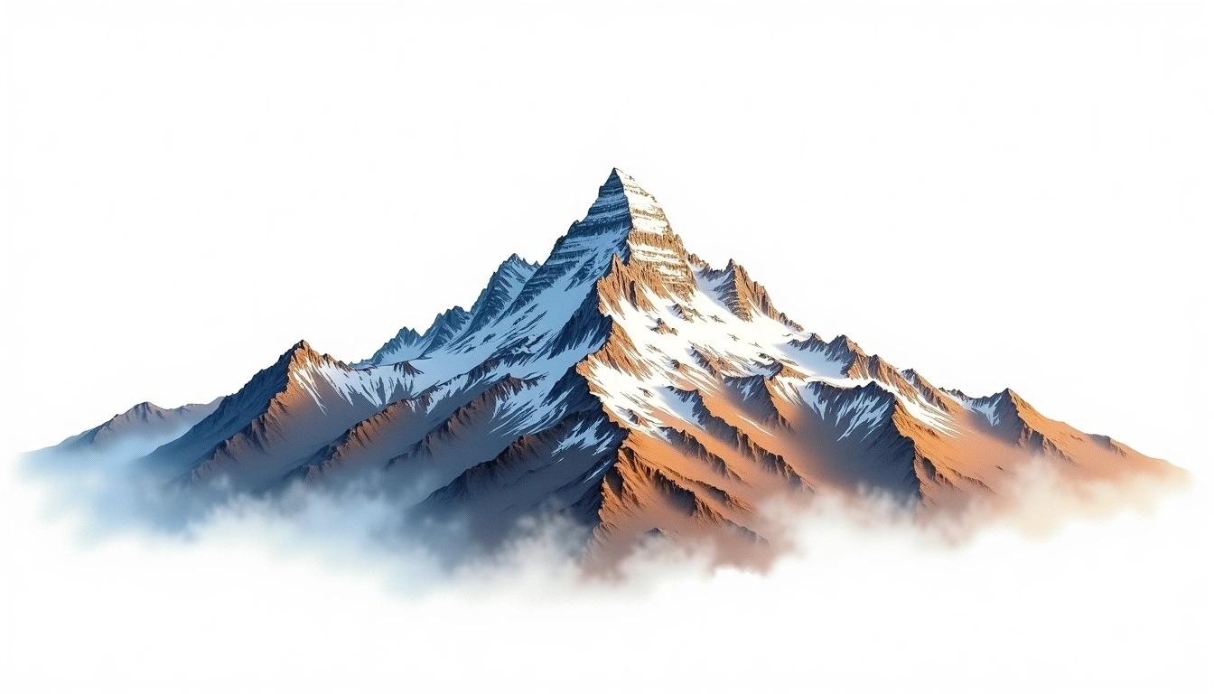 Dena — 4,432m — Iran — watercolor illustration