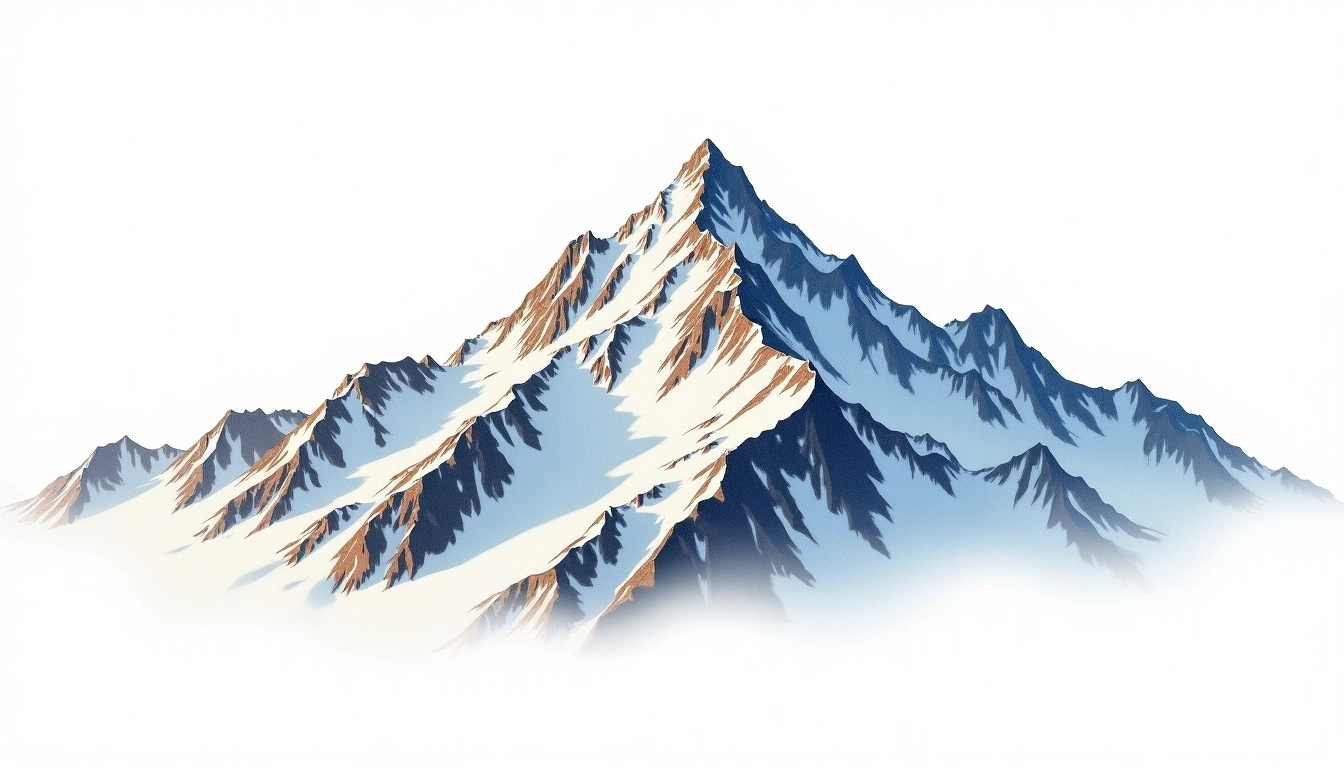 Dent Blanche — 4,357m — Switzerland — watercolor illustration