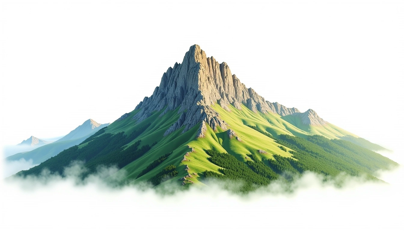 Dinara Peak — 1,831m — Croatia — watercolor illustration