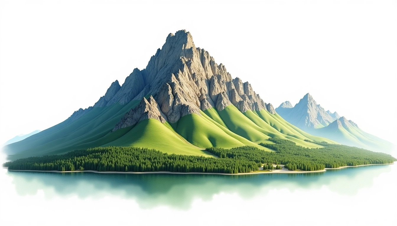 Dinara — 1,831m — Croatia — watercolor illustration