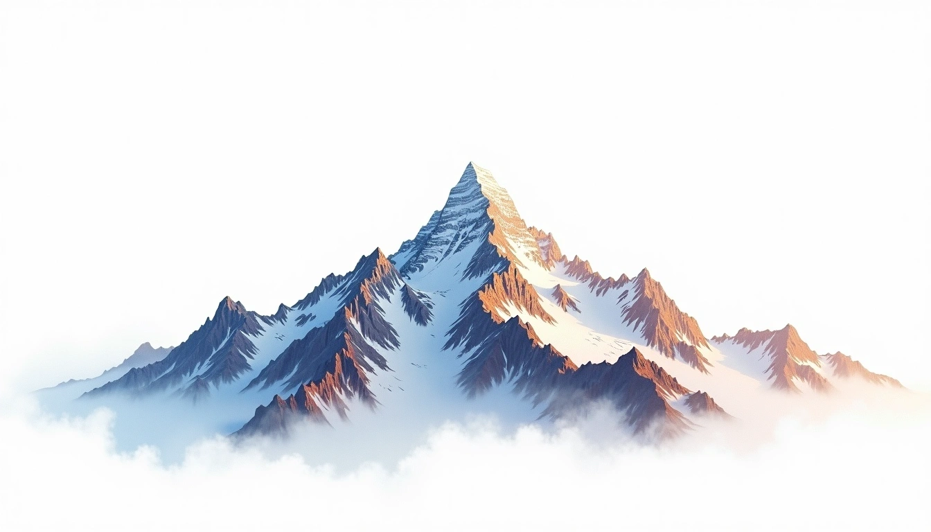 Diran — 7,266m — Pakistan — watercolor illustration