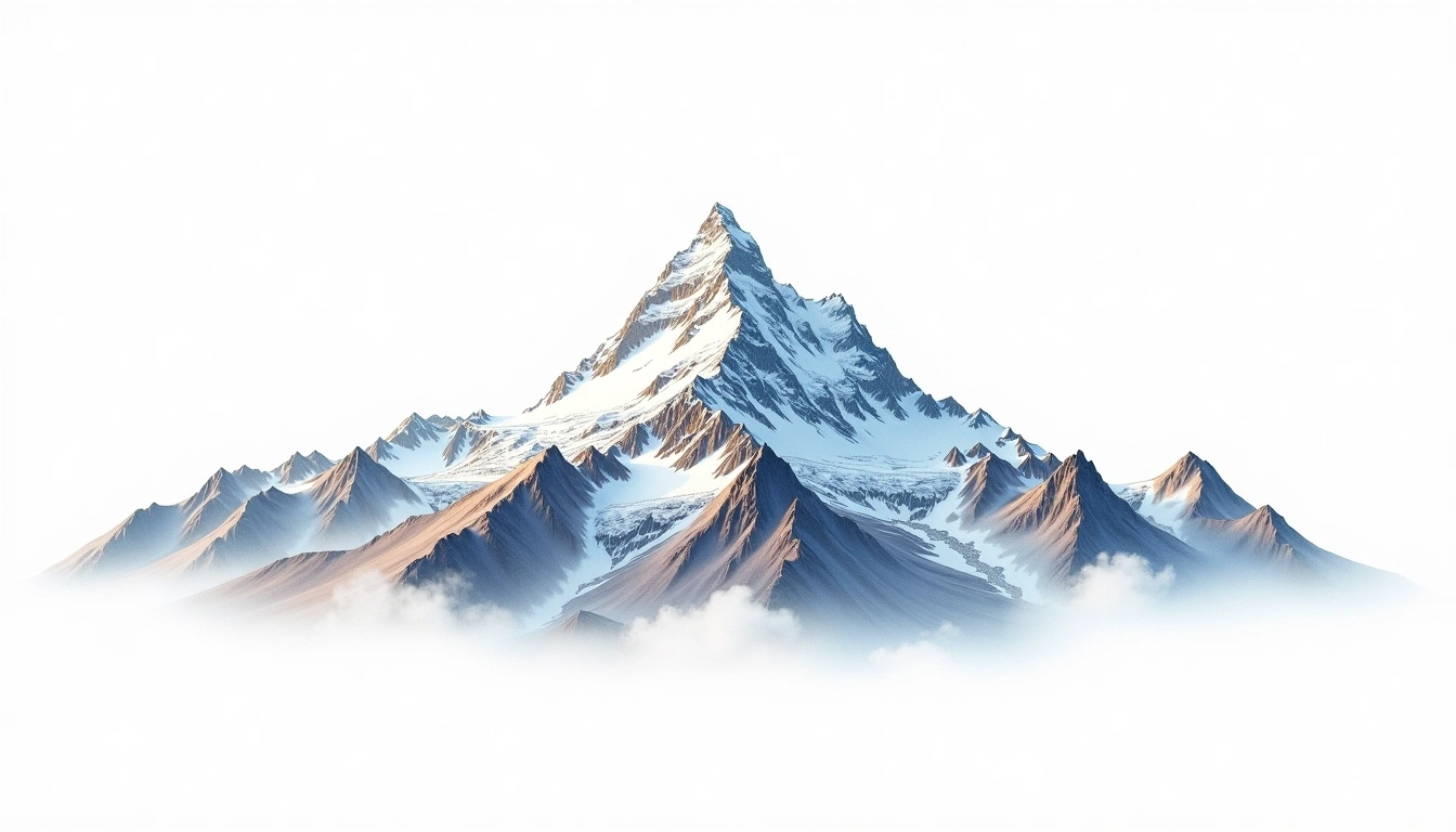 Distaghil Sar — 7,885m — Pakistan — watercolor illustration