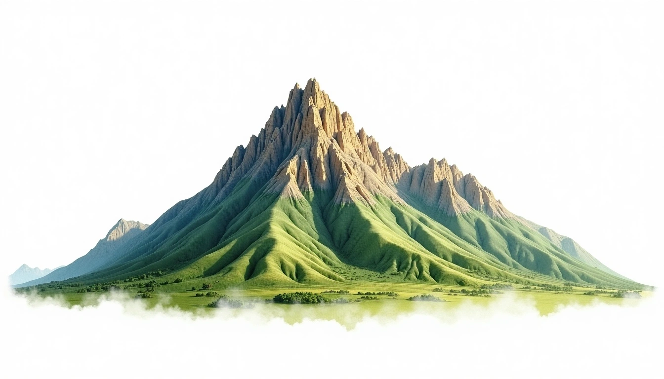 Djebel Chelia — 2,328m — Algeria — watercolor illustration