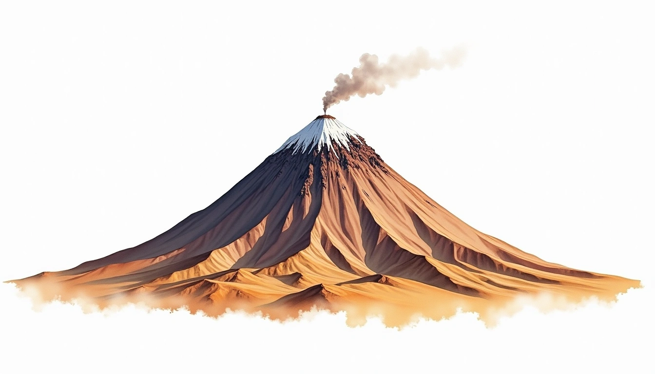 Djebel Sirwa — 3,304m — Morocco — watercolor illustration