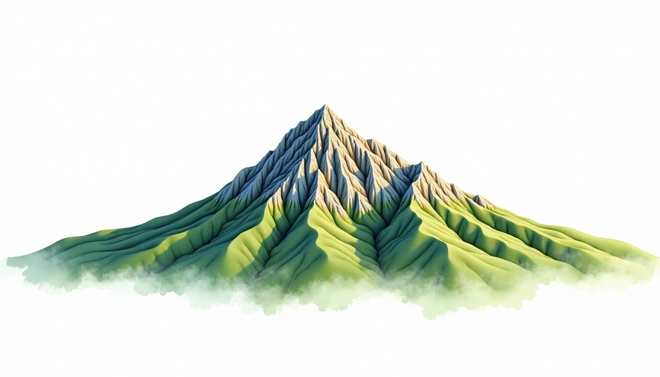 Dollywagon Pike — 858m — United Kingdom — watercolor illustration