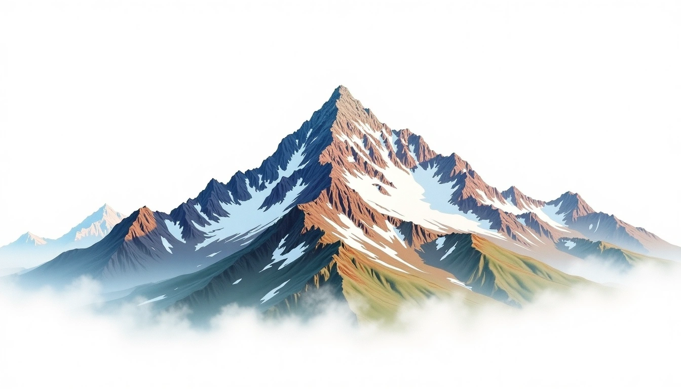 Dolores Peak — 4,136m — United States — watercolor illustration