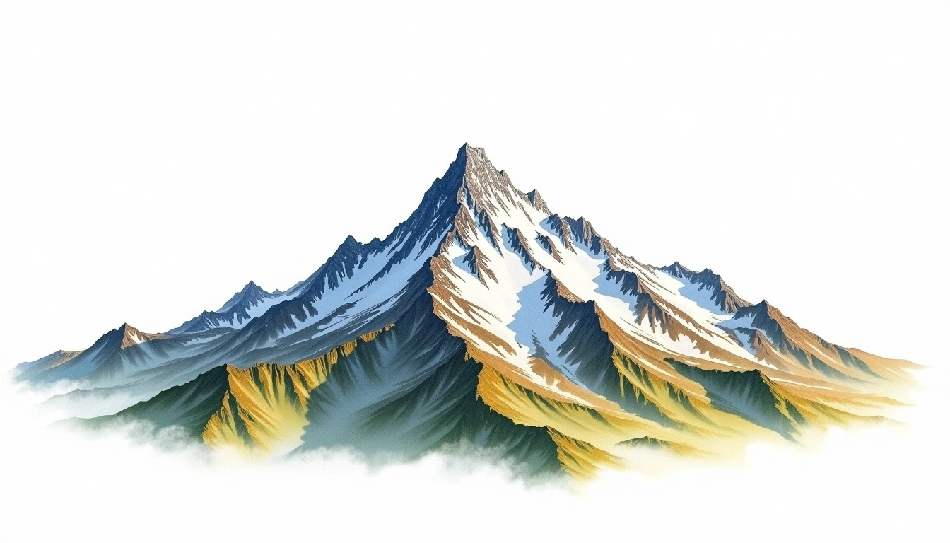 Dome de Rochefort — 4,015m — France — watercolor illustration