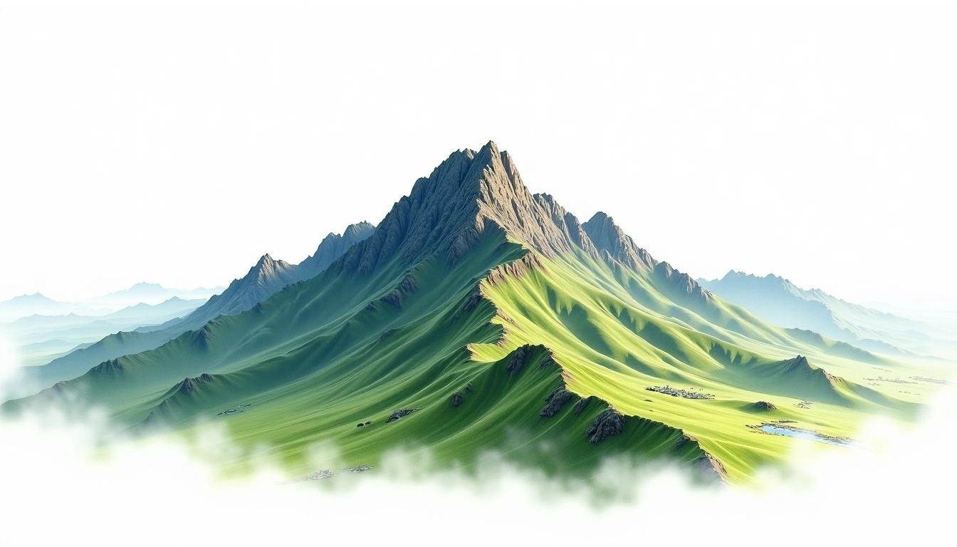 Dongxiao Nanshan — 3,711m — Taiwan — watercolor illustration