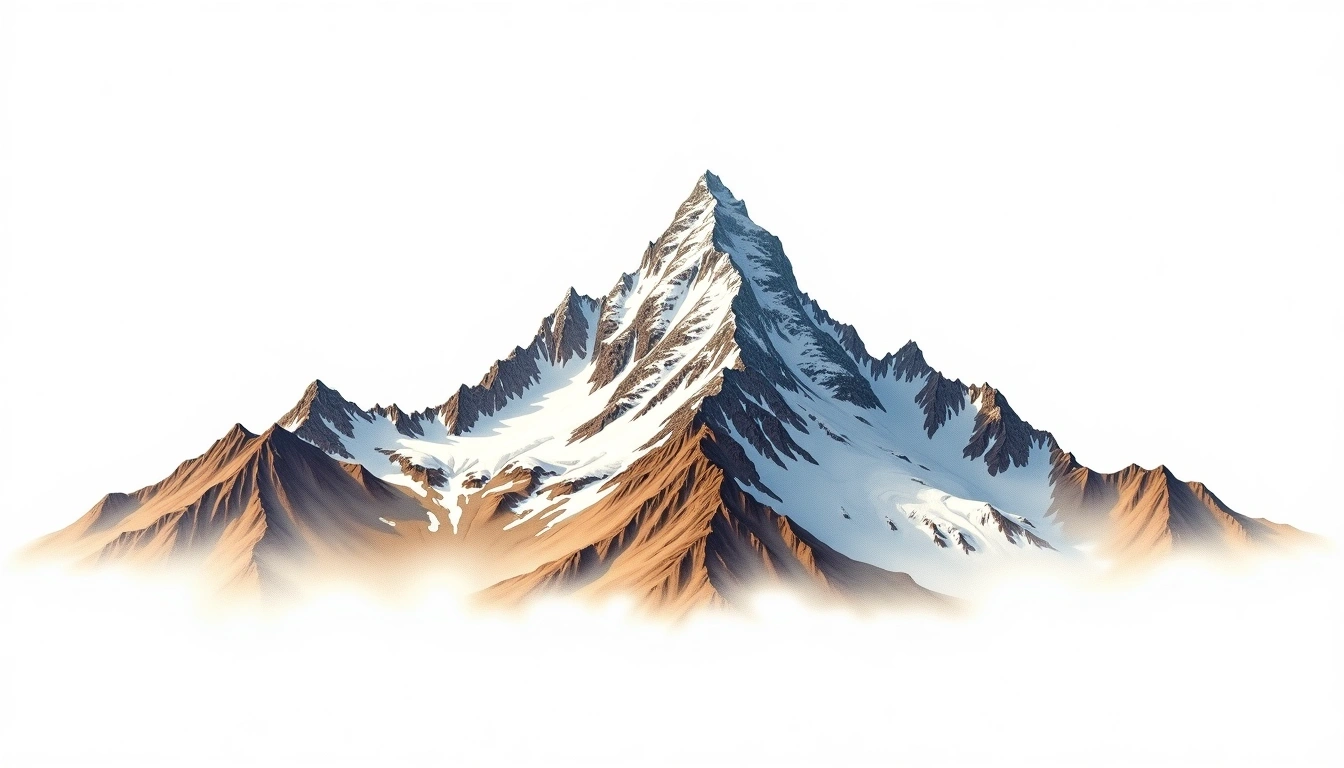 Dragmarpo Ri — 6,232m — Nepal — watercolor illustration