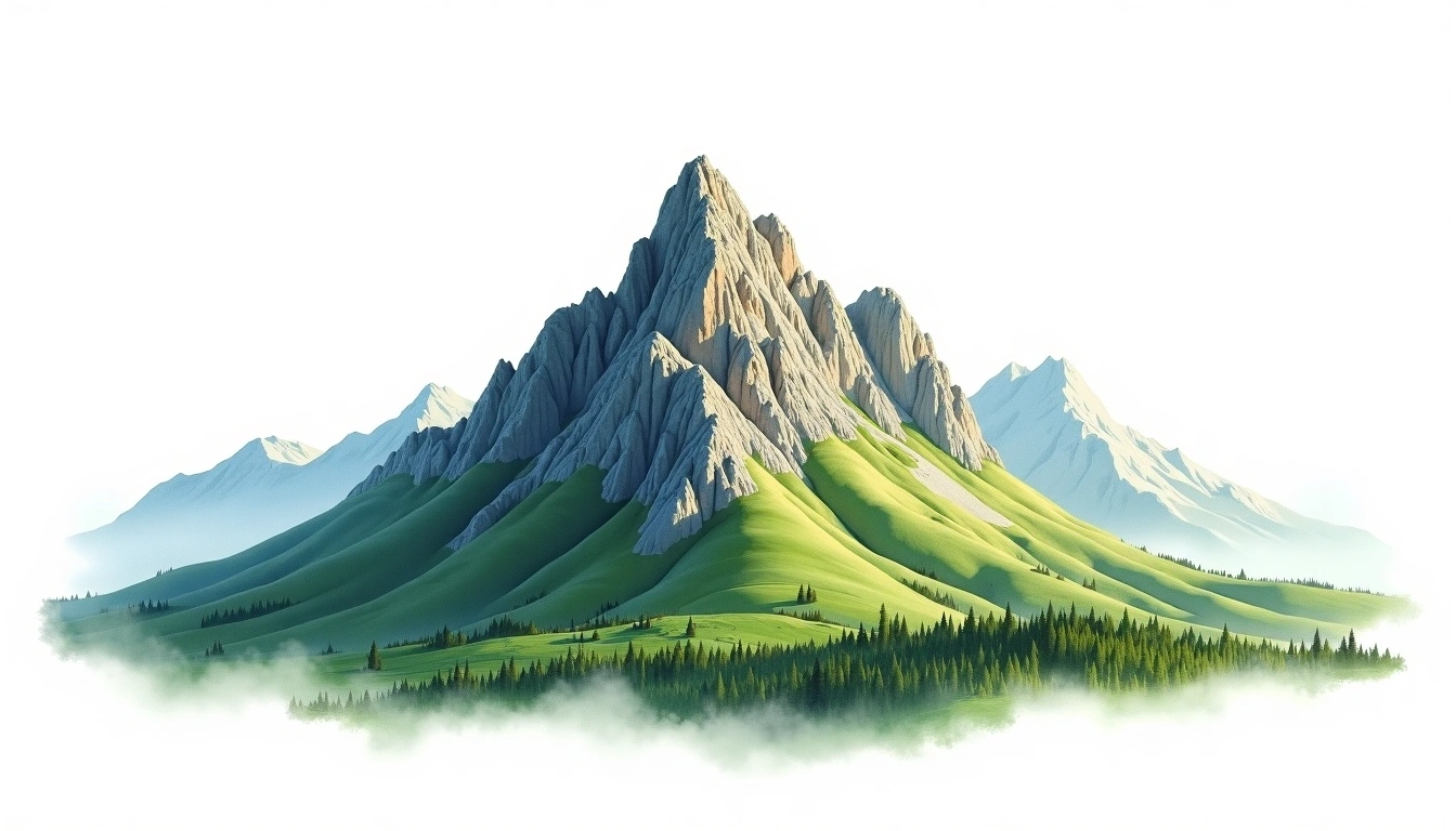 Dumbier — 2,043m — Slovakia — watercolor illustration