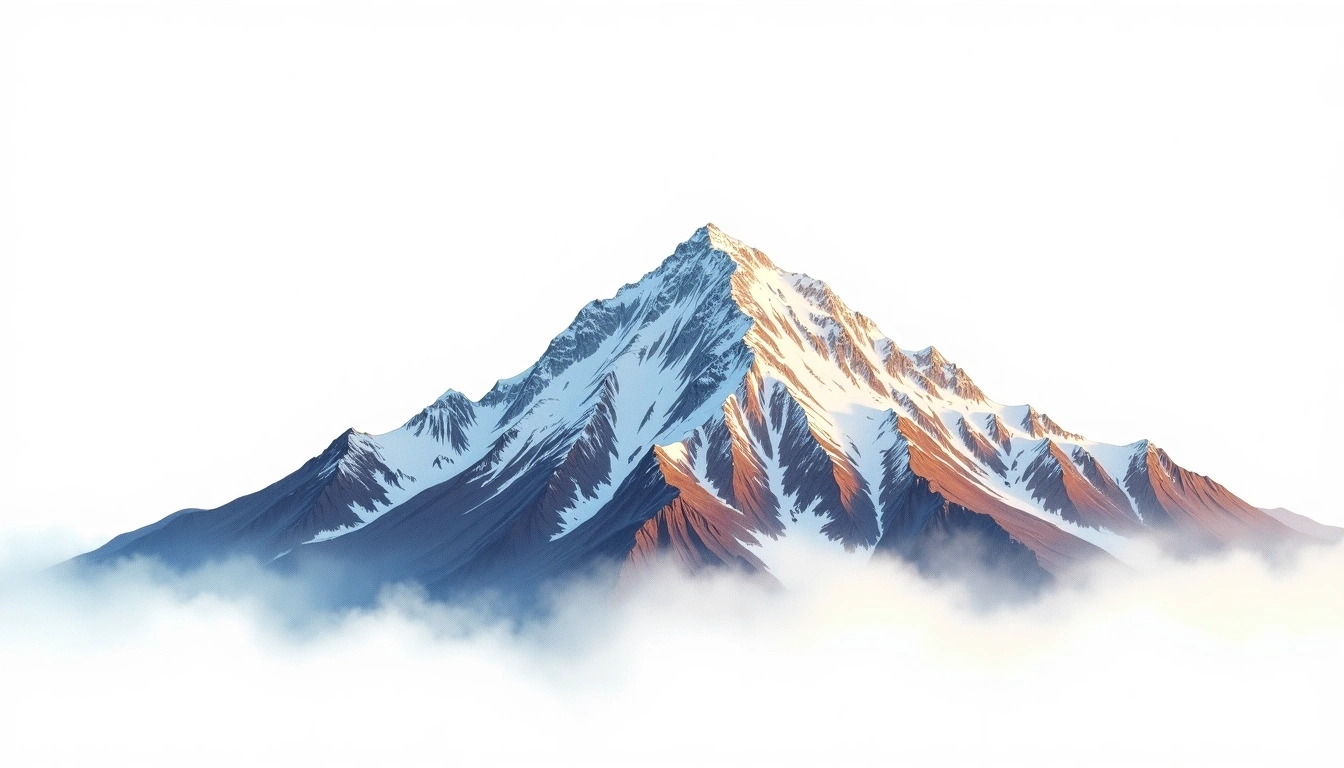 Dunagiri — 7,066m — India — watercolor illustration