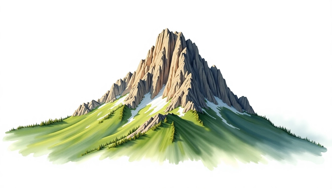Eagle Mountain (MN) — 701m — United States — watercolor illustration
