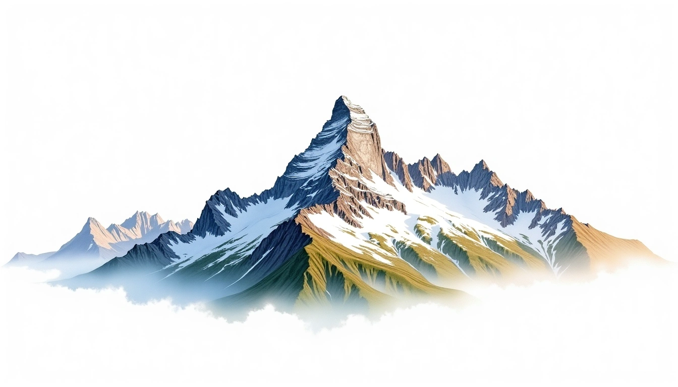 Eiger — 3,967m — Switzerland — watercolor illustration