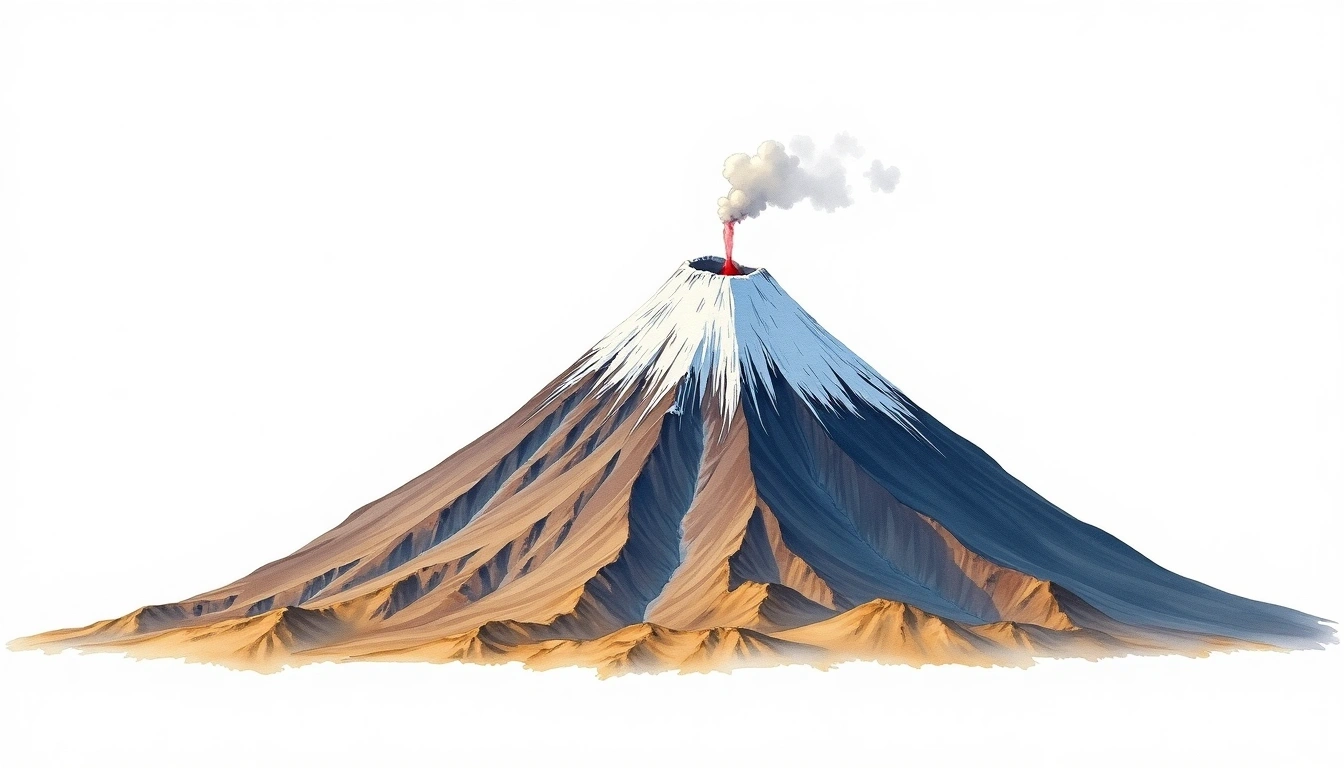 El Altar — 5,320m — Ecuador — watercolor illustration