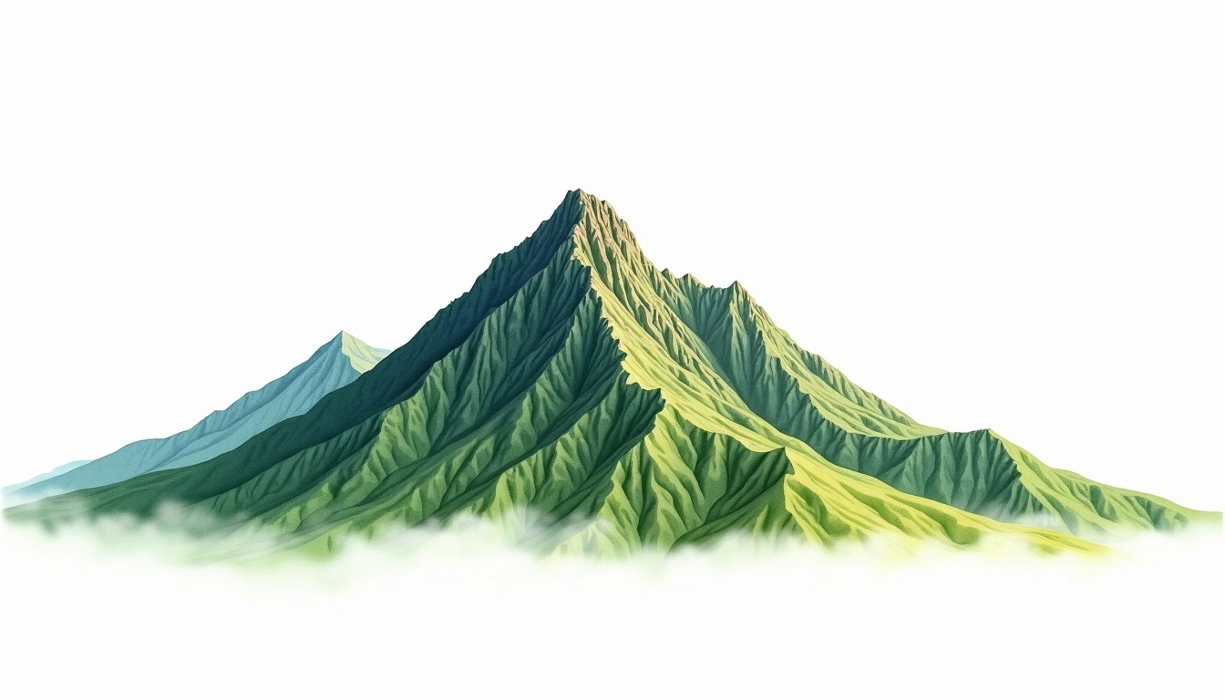 El Yunque (Puerto Rico) — 1,065m — United States — watercolor illustration