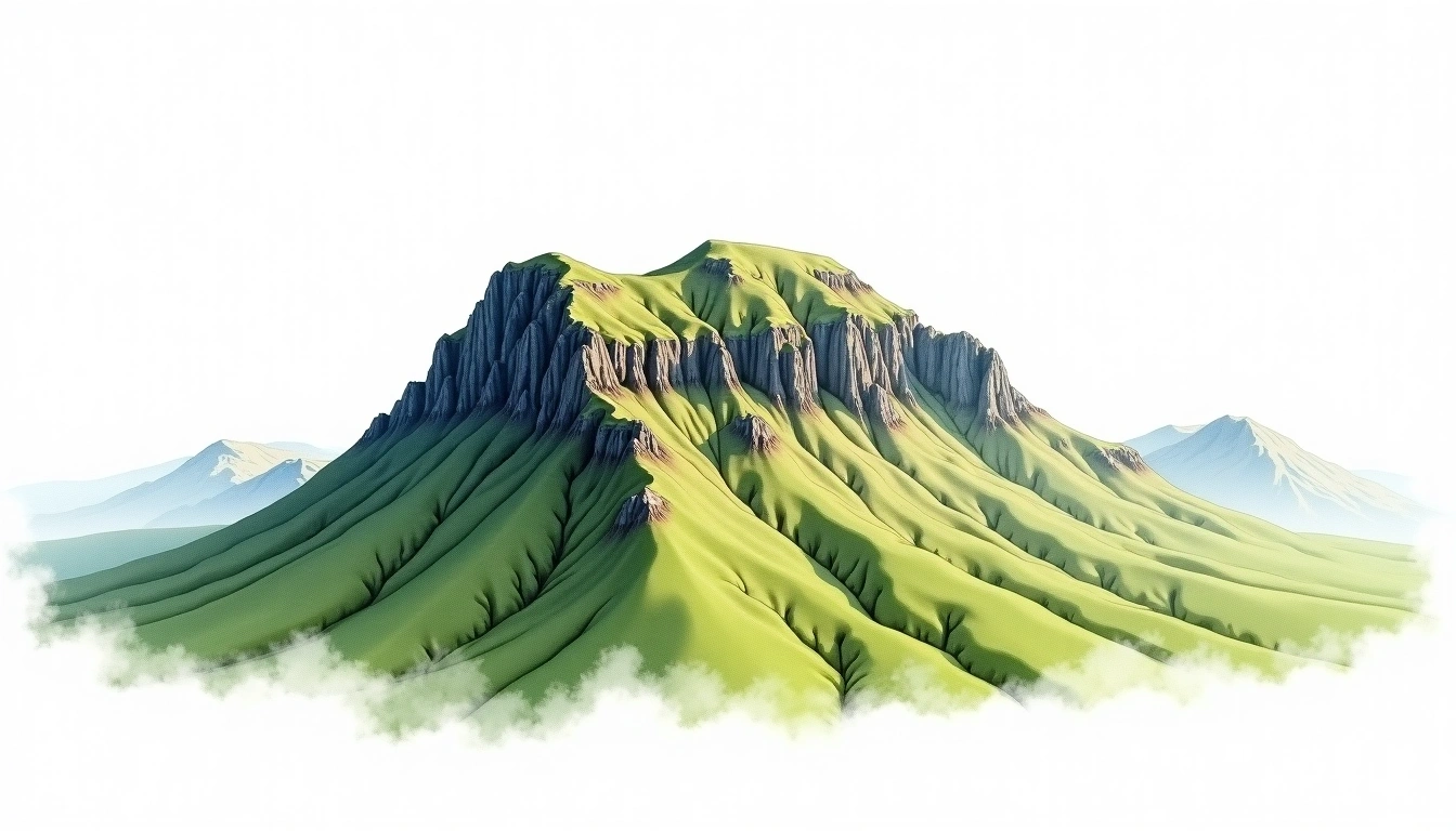 Elidir Fawr — 924m — United Kingdom — watercolor illustration