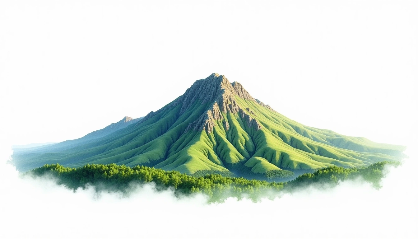 Ena-san — 2,191m — Japan — watercolor illustration