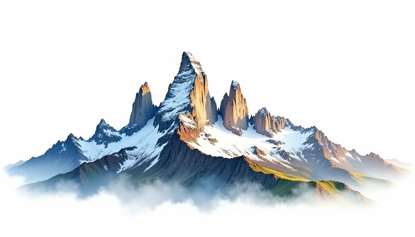 Fitz Roy — 3,405m — Argentina — watercolor illustration
