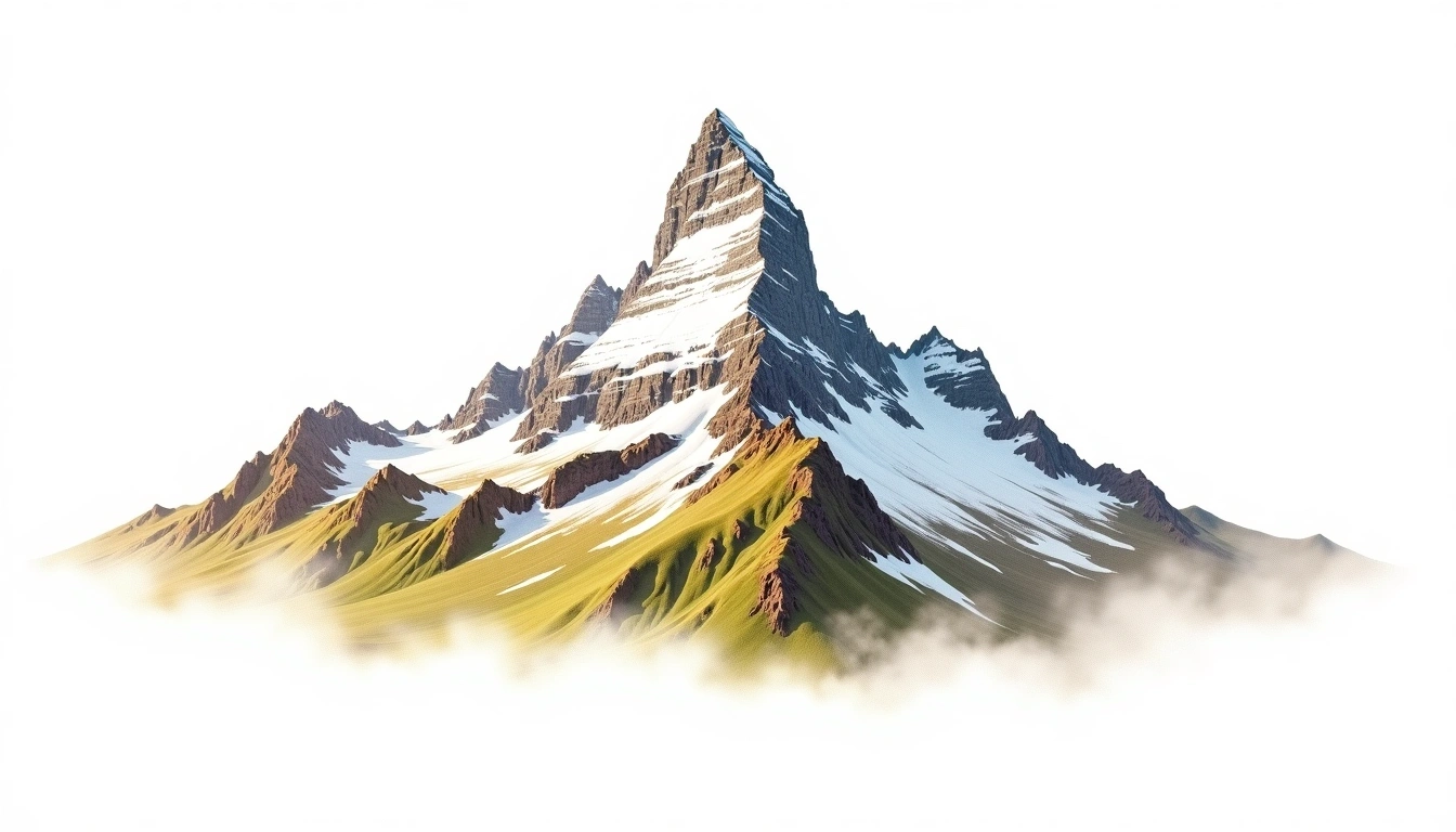 Fletschhorn — 3,993m — Switzerland — watercolor illustration