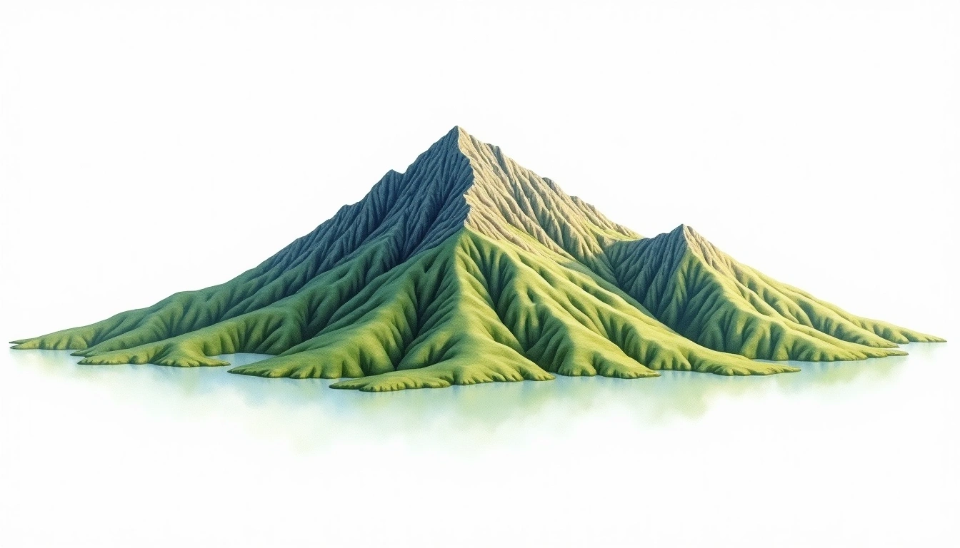 Foinaven — 914m — United Kingdom — watercolor illustration