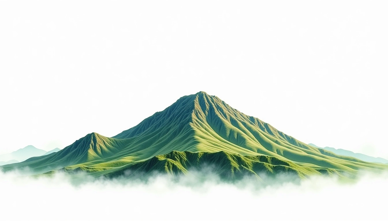 Gajisan — 1,241m — South Korea — watercolor illustration