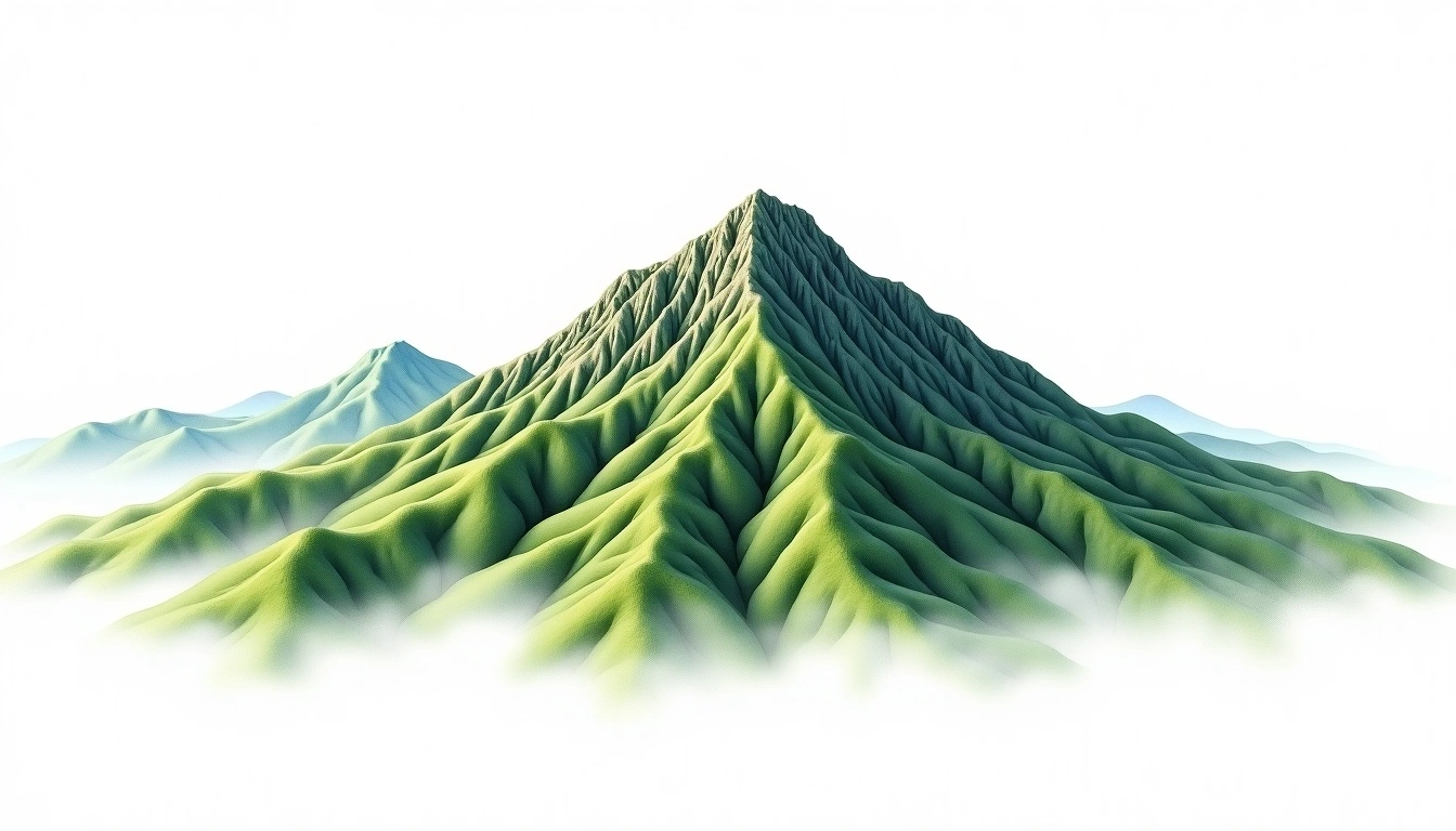 Gangcheonsan — 584m — South Korea — watercolor illustration