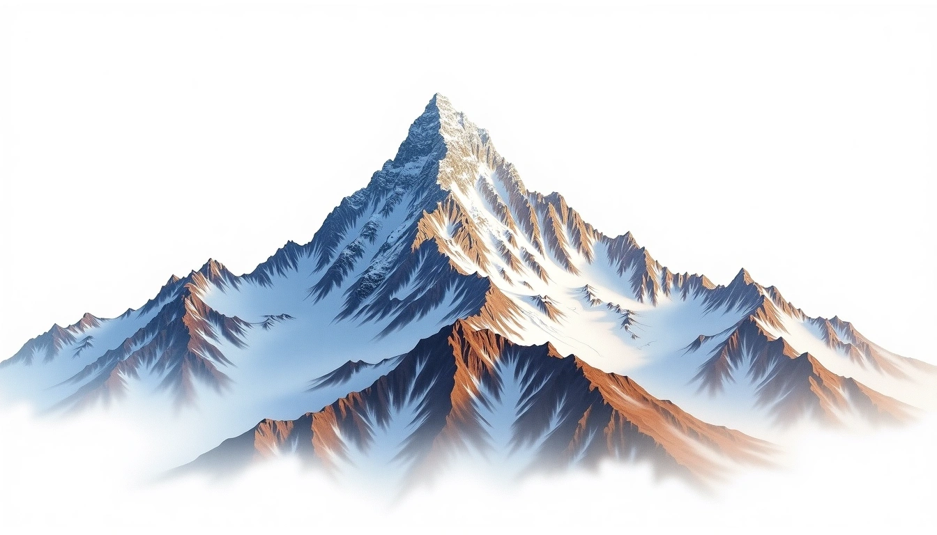 Gangotri I — 6,672m — India — watercolor illustration