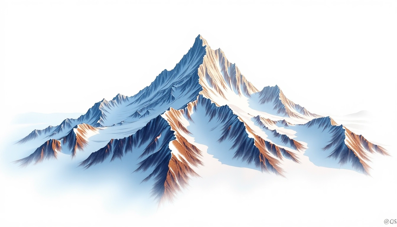 Gasherbrum I — 8,080m — Pakistan — watercolor illustration
