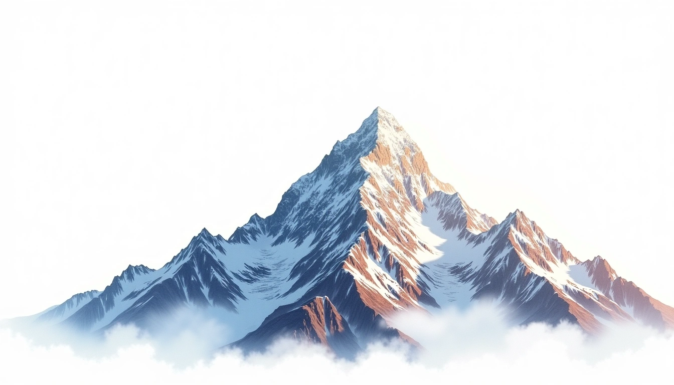 Gasherbrum II — 8,035m — Pakistan — watercolor illustration