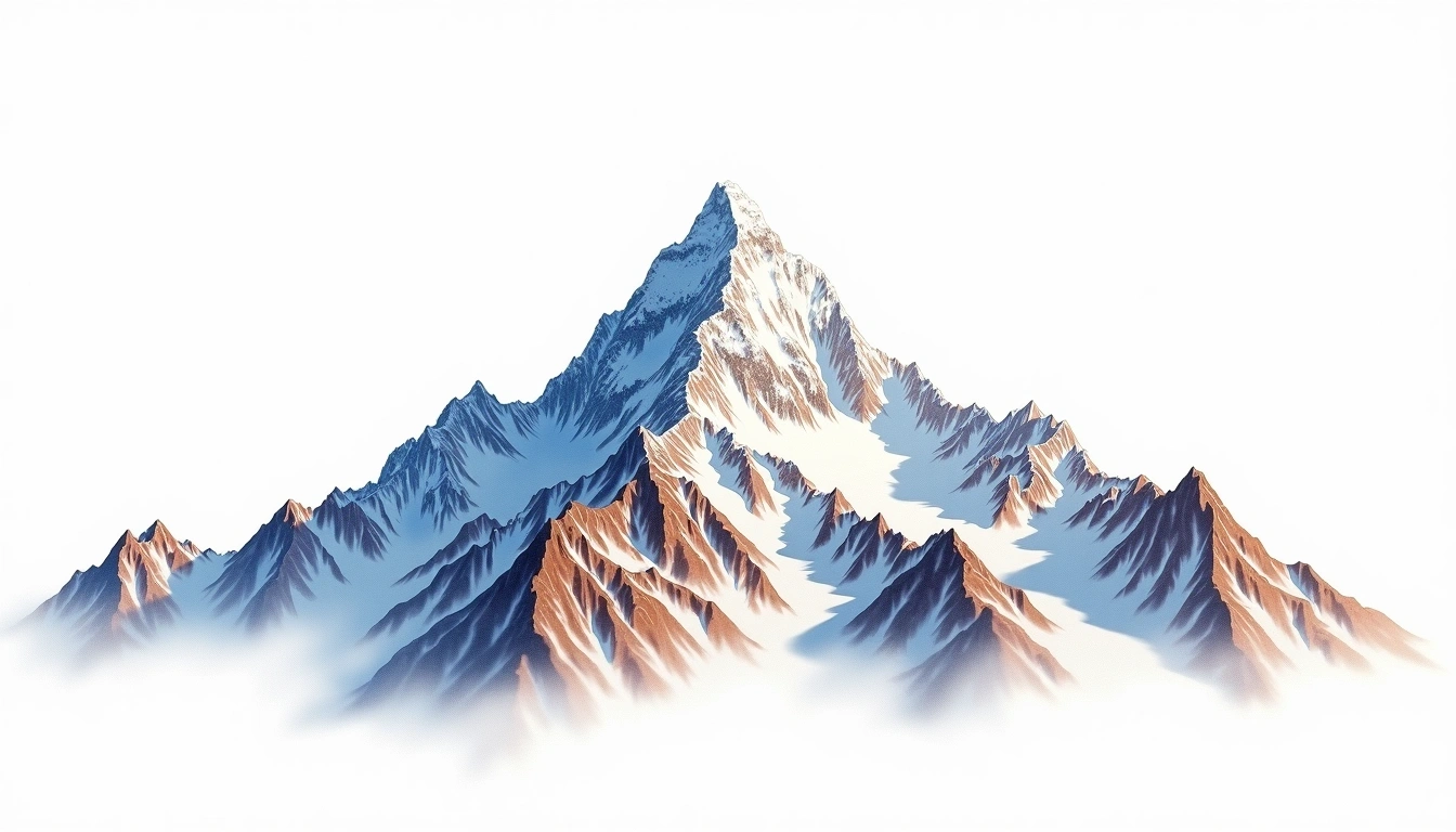 Gasherbrum IV — 7,925m — Pakistan — watercolor illustration