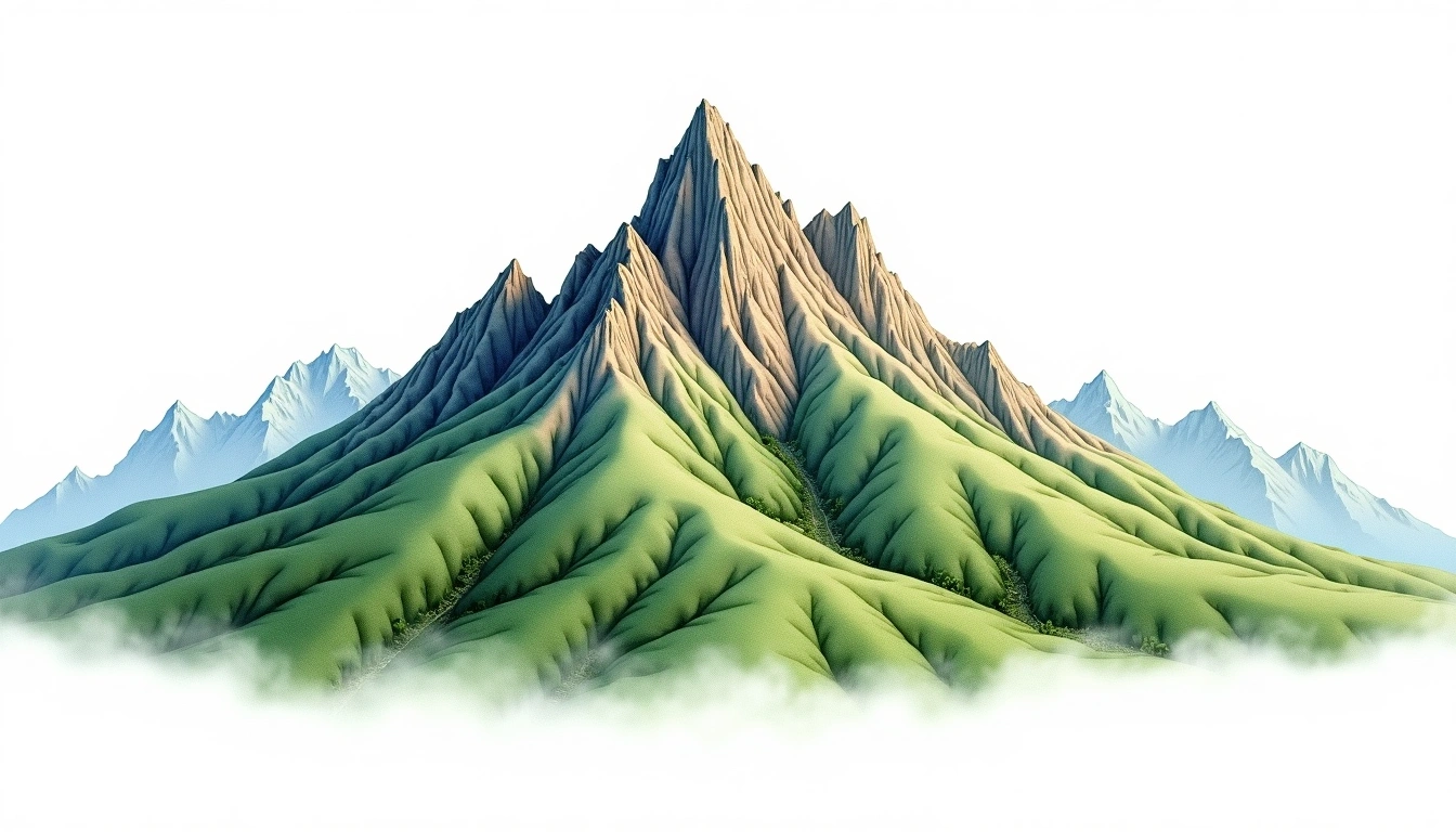 Gerlachovsky stit — 2,655m — Slovakia — watercolor illustration