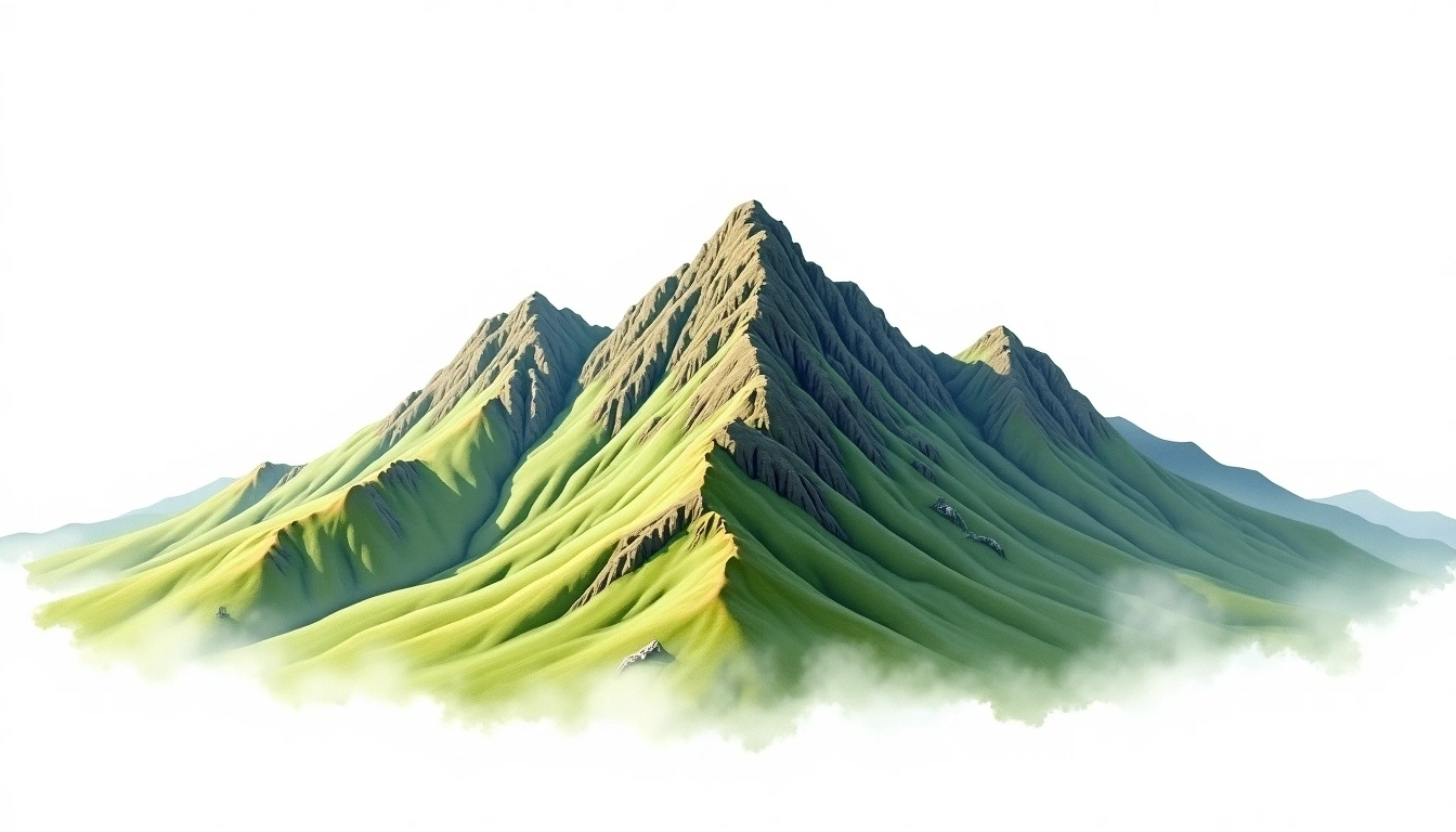 Glyder Fach — 994m — United Kingdom — watercolor illustration