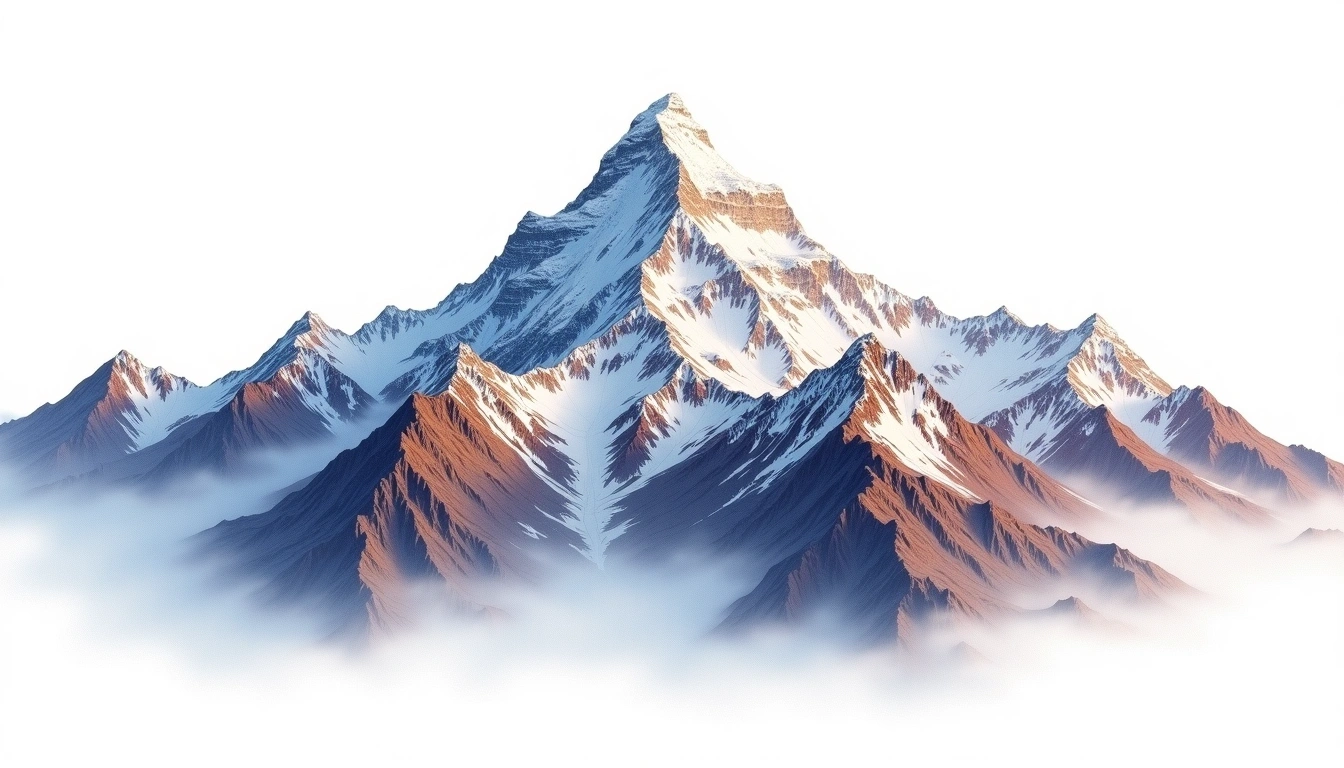 Gokyo Ri — 5,357m — Nepal — watercolor illustration