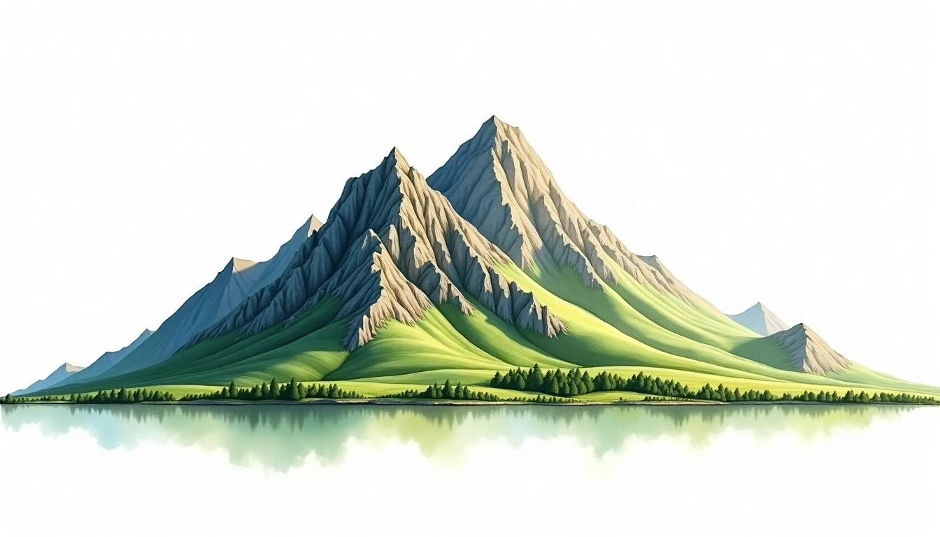 Gothics — 1,467m — United States — watercolor illustration