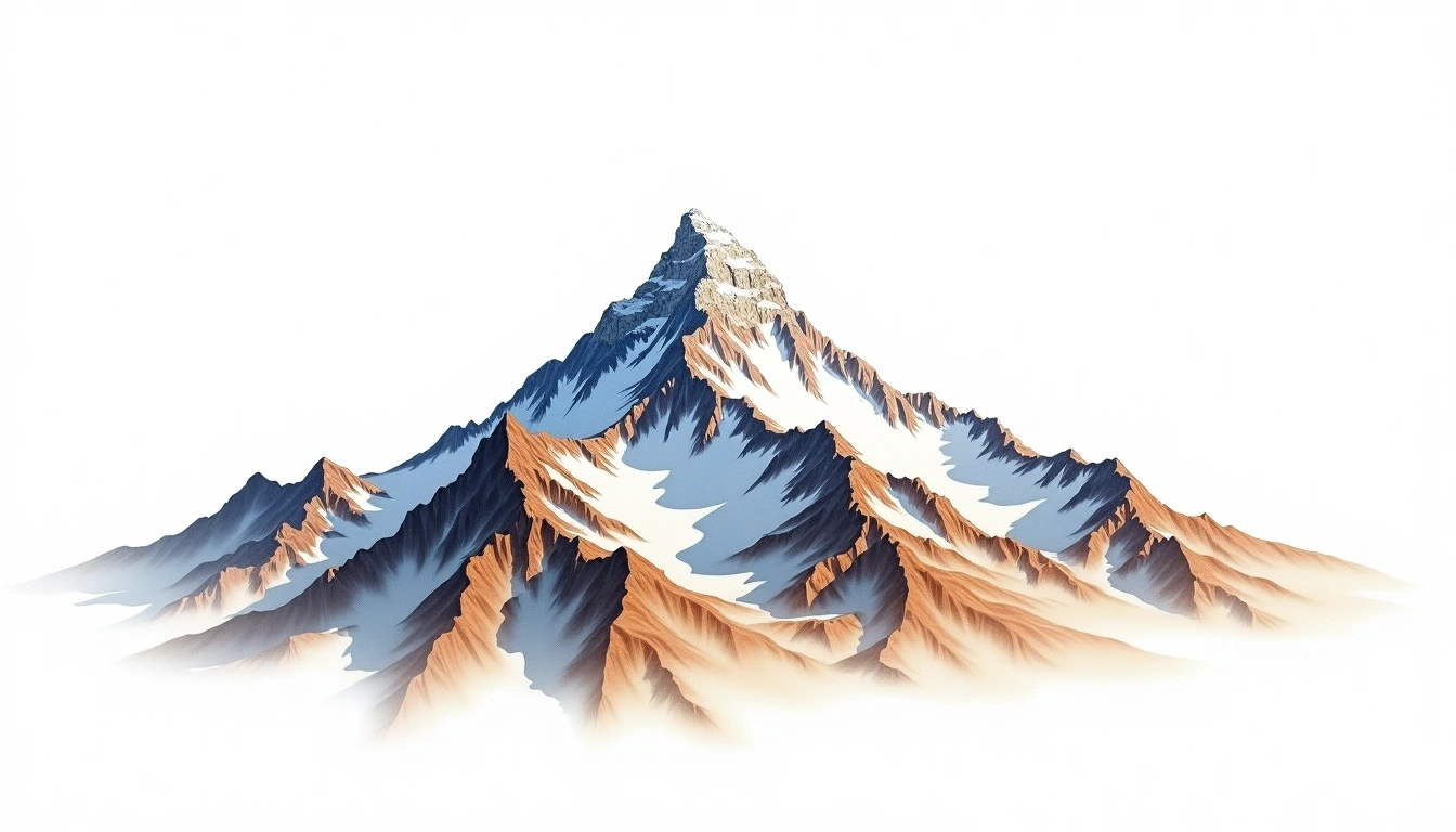 Granite Peak — 3,901m — United States — watercolor illustration