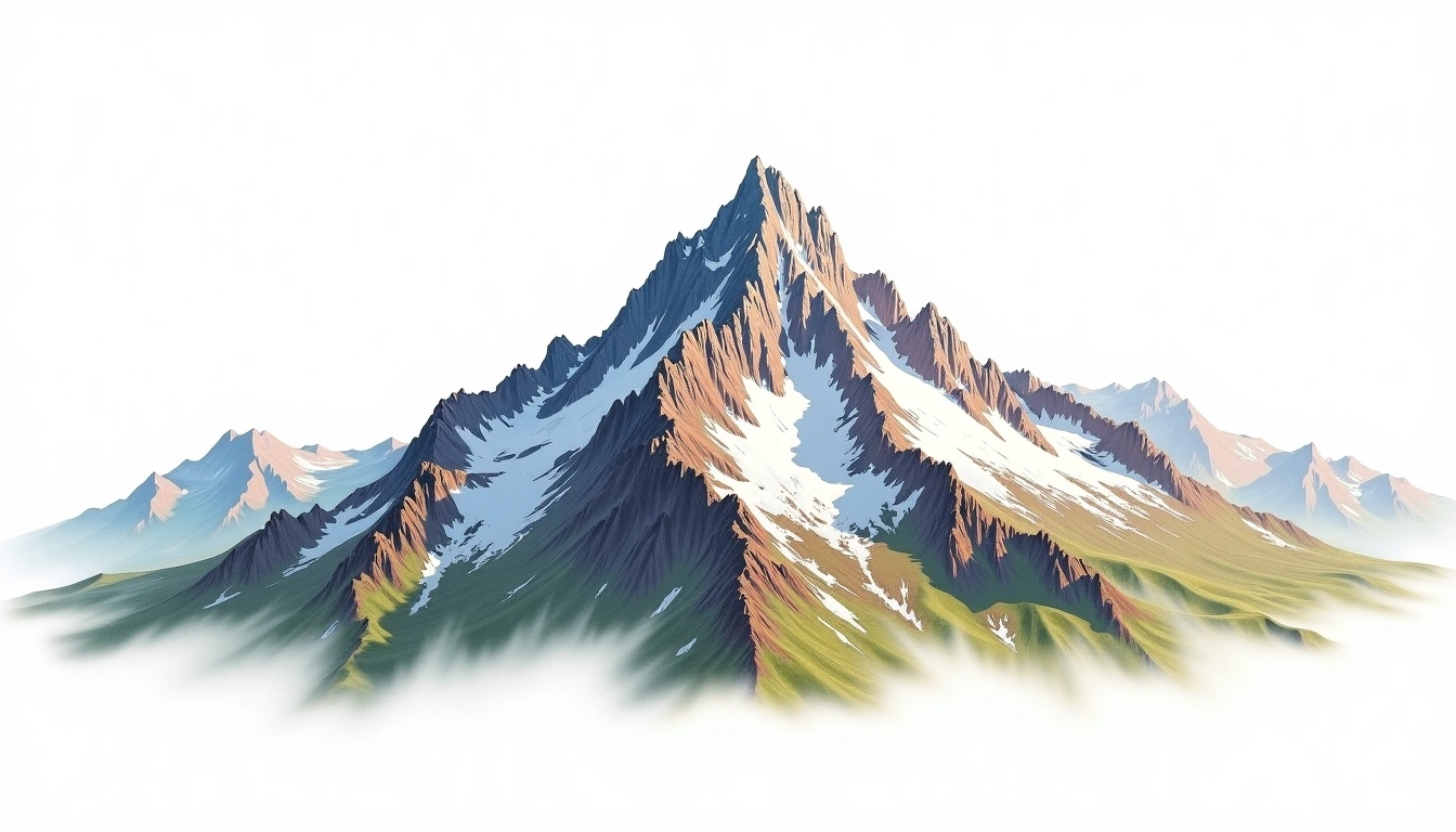 Grays Peak — 4,352m — United States — watercolor illustration