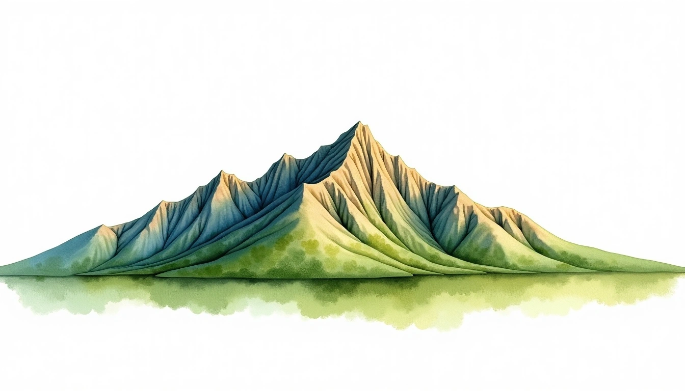 Great End — 910m — United Kingdom — watercolor illustration