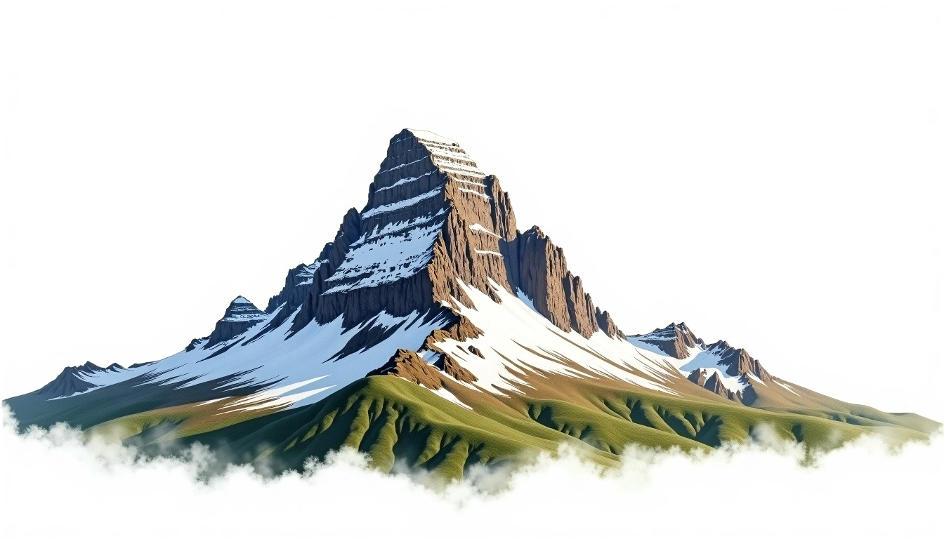 Grimsvotn — 1,725m — Iceland — watercolor illustration