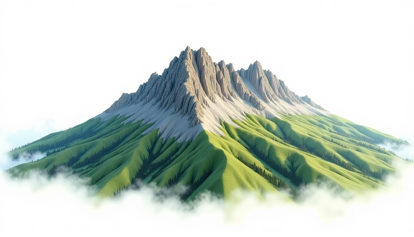 Grintovec — 2,558m — Slovenia — watercolor illustration