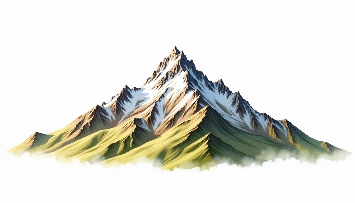 Grivola — 3,969m — Italy — watercolor illustration