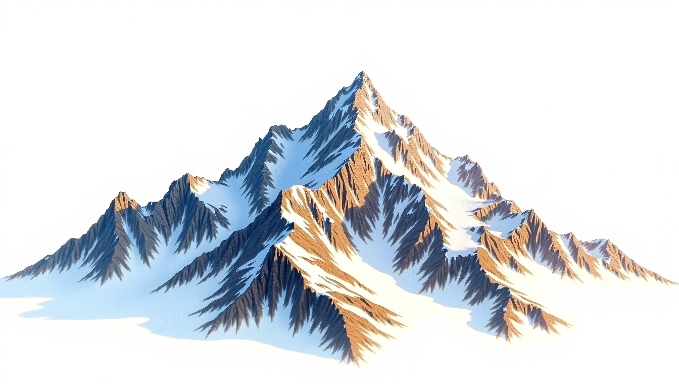 Gross Grunhorn — 4,044m — Switzerland — watercolor illustration