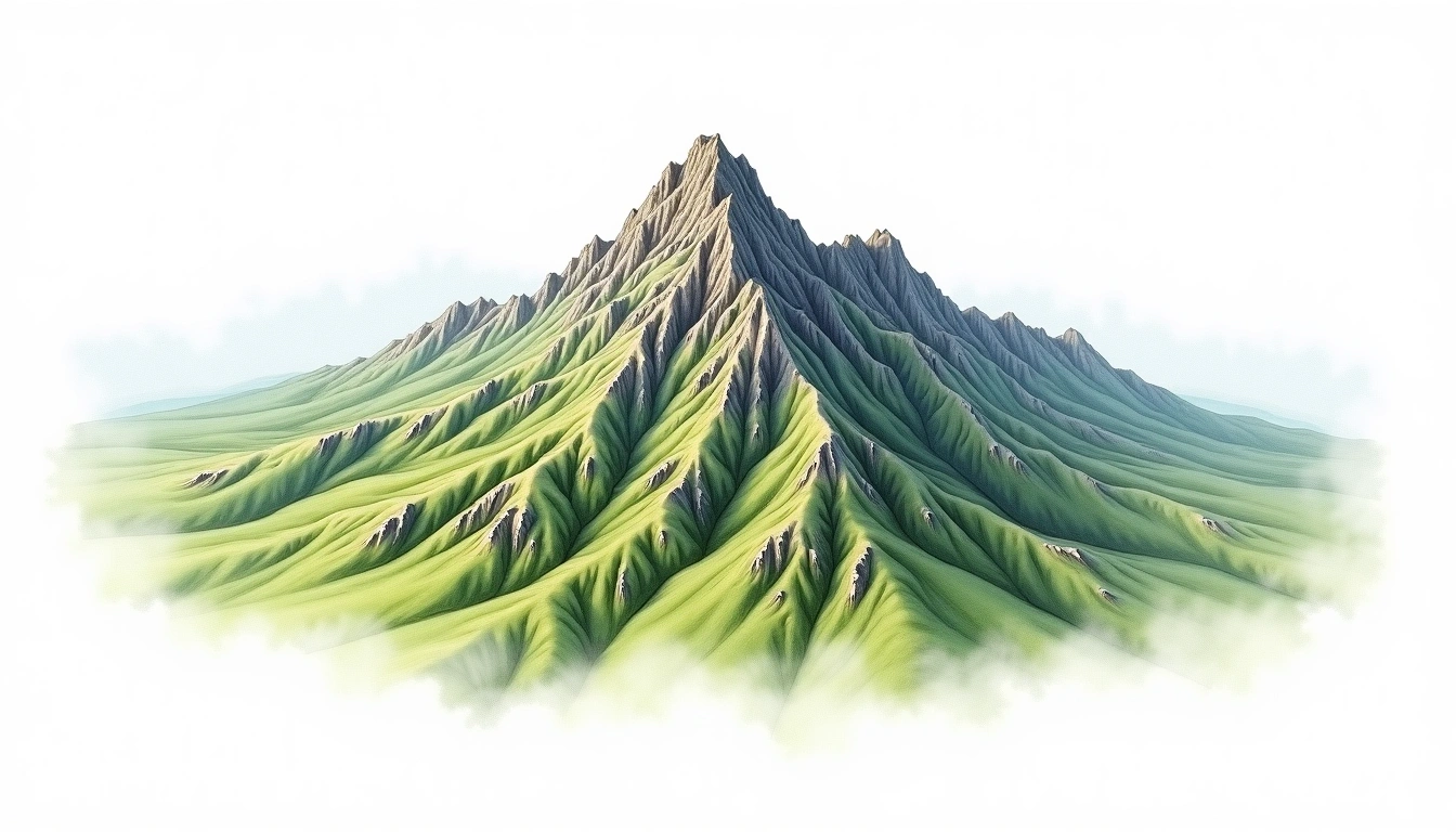 Grosser Arber — 1,456m — Germany — watercolor illustration