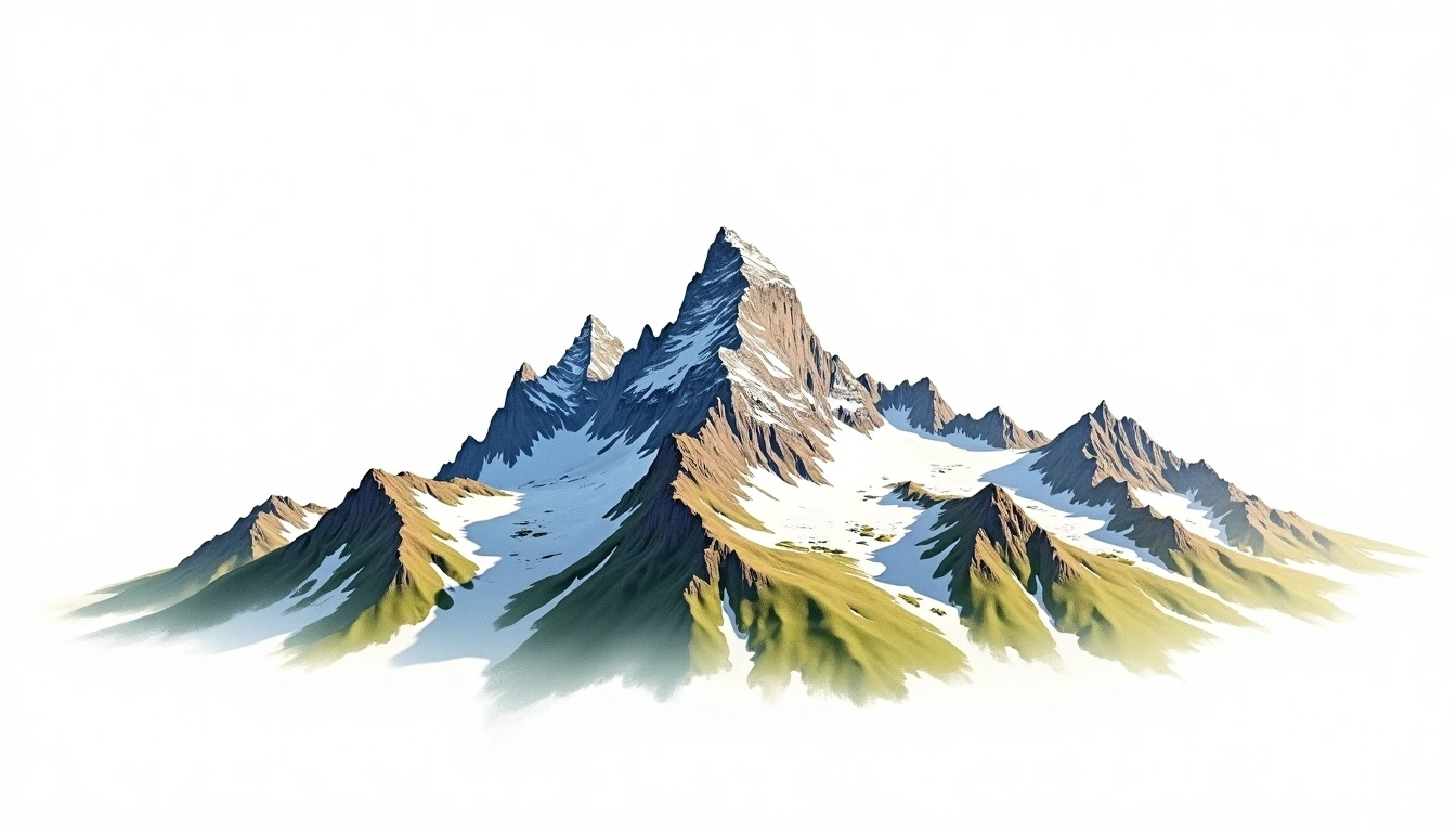 Gspaltenhorn — 3,436m — Switzerland — watercolor illustration