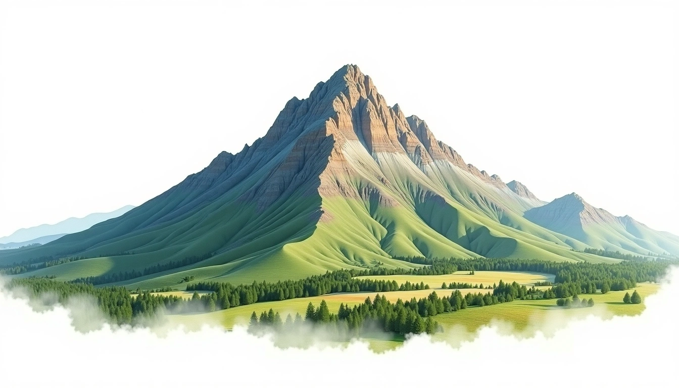 Guadalupe Peak — 2,667m — United States — watercolor illustration