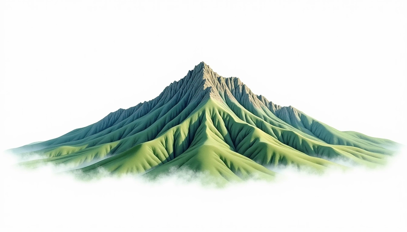 Gubyeongsan — 876m — South Korea — watercolor illustration