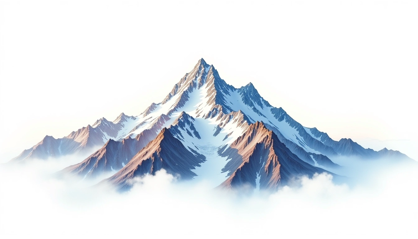 Gyachung Kang — 7,952m — Nepal — watercolor illustration