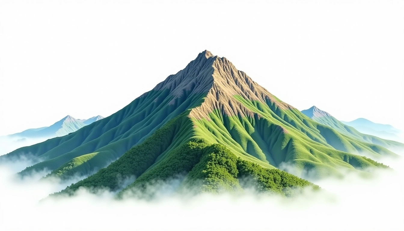 Gyebangsan — 1,577m — South Korea — watercolor illustration